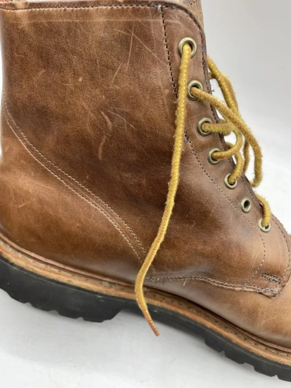 Allen Edmonds Mens Vancouver Wool Cap Toe Boot 11.5 D Natural Chromexcel 5927